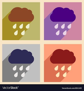 Flat with shadow concept and mobile application vector image