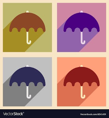 Flat with shadow concept and mobile application vector image