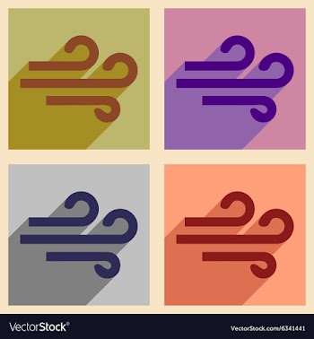 Flat with shadow concept and mobile application vector image