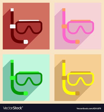 Flat with shadow concept and mobile application vector image