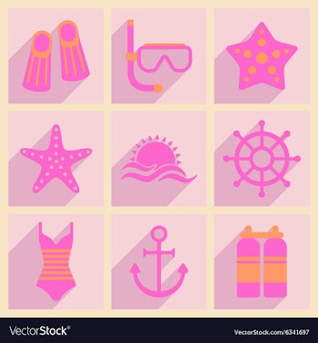 Flat with shadow concept and mobile application vector image