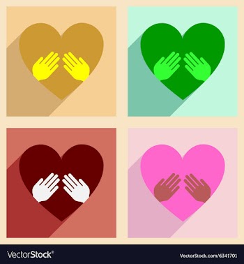 Flat with shadow concept and mobile application vector image