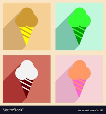 Flat with shadow concept and mobile application vector image