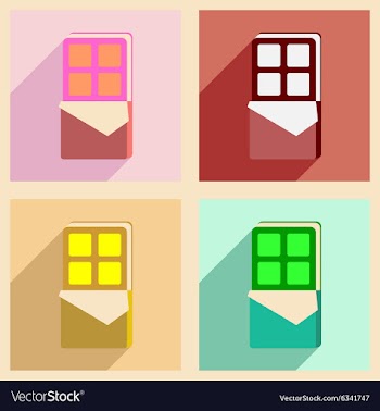 Flat with shadow concept and mobile application vector image