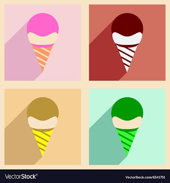 Flat with shadow concept and mobile application vector image