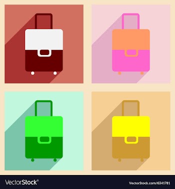 Flat with shadow concept and mobile application vector image