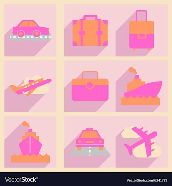 Flat with shadow concept and mobile application vector image
