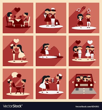 Flat with shadow concept and mobile application vector image
