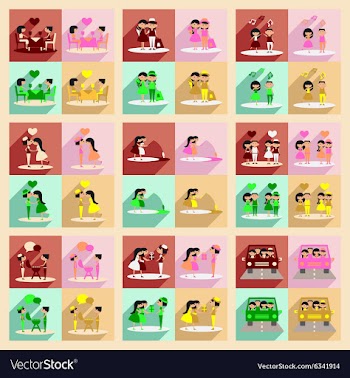 Flat with shadow concept and mobile application vector image