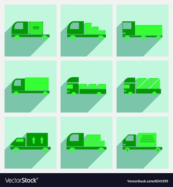 Flat with shadow concept and mobile application vector image