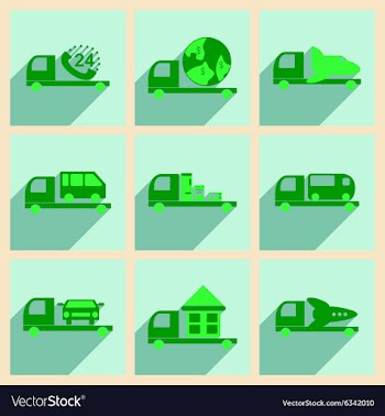 Flat with shadow concept and mobile application vector image