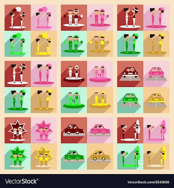 Flat with shadow concept and mobile application vector image