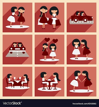 Flat with shadow concept and mobile application vector image