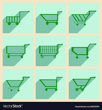 Flat with shadow concept and mobile application vector image