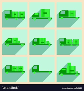 Flat with shadow concept and mobile application vector image