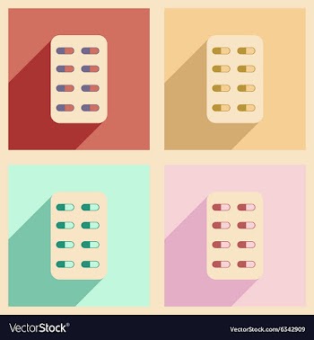 Flat with shadow concept and mobile application vector image