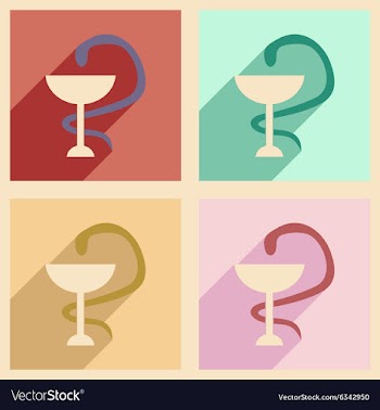Flat with shadow concept and mobile application vector image