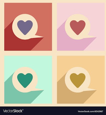 Flat with shadow concept and mobile application vector image