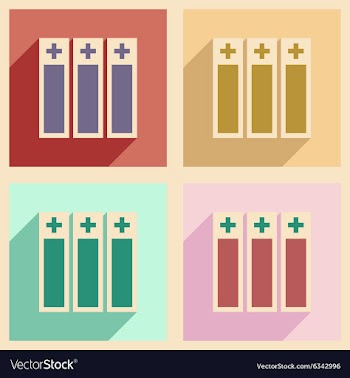 Flat with shadow concept and mobile application vector image