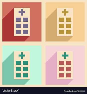 Flat with shadow concept and mobile application vector image
