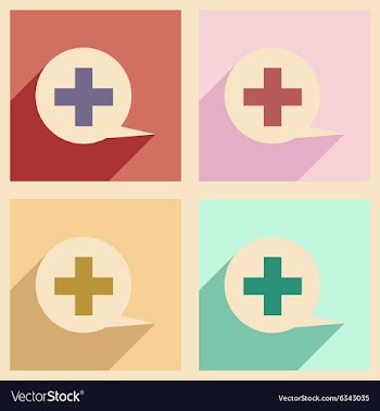 Flat with shadow concept and mobile application vector image