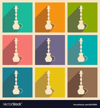 Flat with shadow concept and mobile application vector image