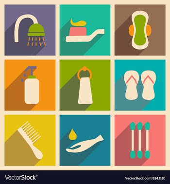 Flat with shadow concept and mobile application vector image