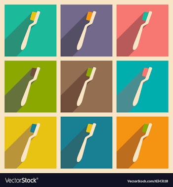 Flat with shadow concept and mobile application vector image