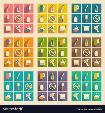 Flat with shadow concept and mobile application vector image
