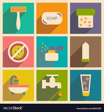 Flat with shadow concept and mobile application vector image