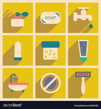 Flat with shadow concept and mobile application vector image