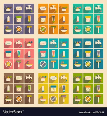 Flat with shadow concept and mobile application vector image