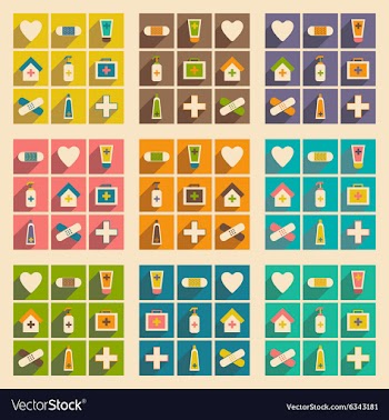 Flat with shadow concept and mobile application vector image