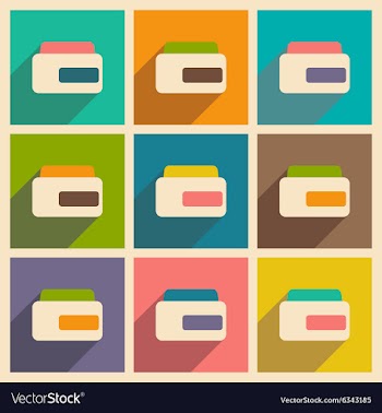 Flat with shadow concept and mobile application vector image