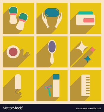 Flat with shadow concept and mobile application vector image