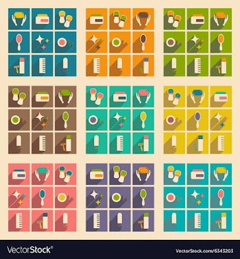 Flat with shadow concept and mobile application vector image