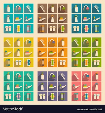 Flat with shadow concept and mobile application vector image