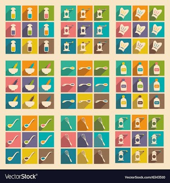 Flat with shadow concept and mobile application vector image