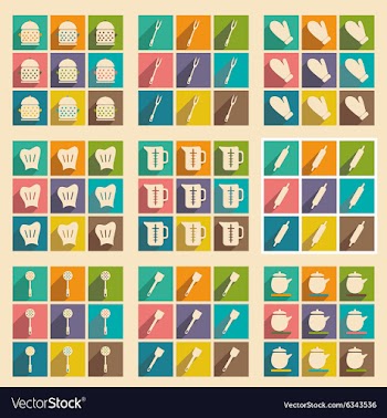 Flat with shadow concept and mobile application vector image