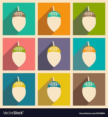 Flat with shadow concept and mobile application vector image