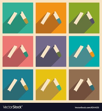 Flat with shadow concept and mobile application vector image