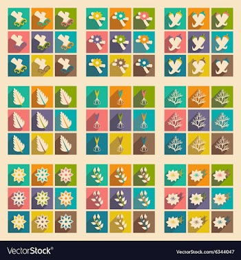 Flat with shadow concept and mobile application vector image