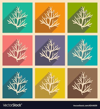 Flat with shadow concept and mobile application vector image