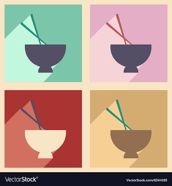 Flat with shadow concept and mobile application vector image