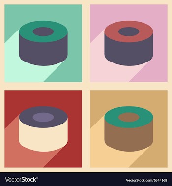 Flat with shadow concept and mobile application vector image
