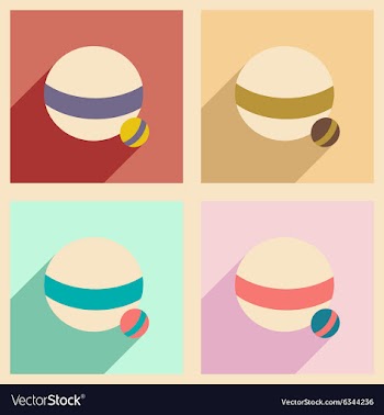 Flat with shadow concept and mobile application vector image