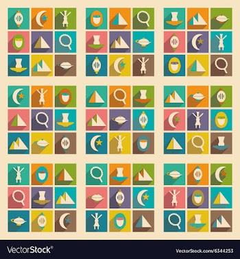 Flat with shadow concept and mobile application vector image