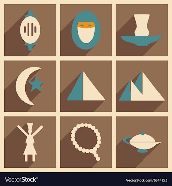 Flat with shadow concept and mobile application vector image