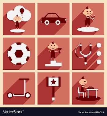 Flat with shadow concept and mobile application vector image