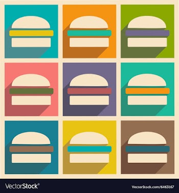 Flat with shadow concept and mobile application vector image
